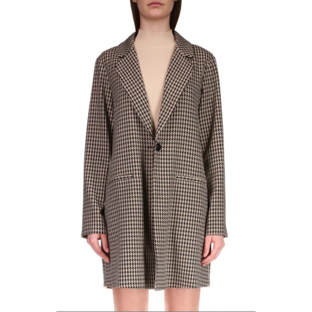 Sanctuary Carly Houndstooth Longline Blazer